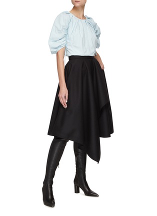 Figure View - Click To Enlarge - 3.1 PHILLIP LIM - Shirred Detailing Puffed Sleeve Blouse
