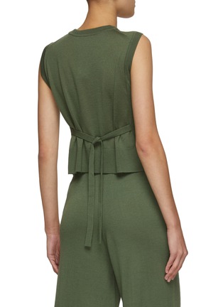 Back View - Click To Enlarge - 3.1 PHILLIP LIM - Back Tie Crewneck Wool Blend Tank Top