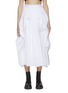 Main View - Click To Enlarge - ALEXANDER MCQUEEN - GATHERED DETAIL COTTON POPLIN MAXI SKIRT