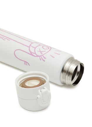 Detail View - Click To Enlarge - MR. A - x Lane Crawford Stainless Steel Thermos Bottle 400ml – White/Pink