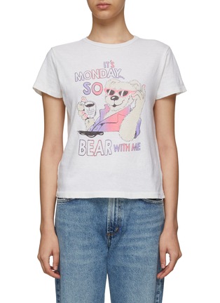 Main View - Click To Enlarge - RE/DONE - ‘Bear with me' Graphic Print T-shirt
