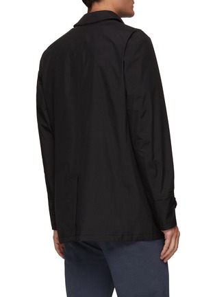 Back View - Click To Enlarge - HERNO - Single-breast raincoat with bucket hat