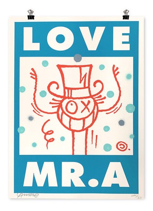 Main View - Click To Enlarge - MR. A - Limited Edition 'Love Mr. A' Spray Painted Print Poster