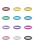Main View - Click To Enlarge - ONE OF A KIND - Enamel Thin Band Rings Pack of 12