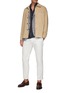 Figure View - Click To Enlarge - RING JACKET - NOTCH LAPEL 3 PATCH POCKET WOOL SILK LINEN HOUNDSTOOTH JERSEY BLAZER
