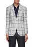 Main View - Click To Enlarge - RING JACKET - Single-breast Notch Lapel Checkered Tweed Blazer