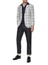 Figure View - Click To Enlarge - RING JACKET - Single-breast Notch Lapel Checkered Tweed Blazer