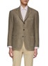 Main View - Click To Enlarge - RING JACKET - SINGLE BREASTED NOTCH LAPEL SILK LINEN BLAZER