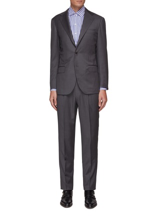 Main View - Click To Enlarge - RING JACKET - SINGLE BREASTED NOTCH LAPEL JETTED SUIT
