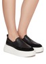 Figure View - Click To Enlarge - ASH - Intox' Platform Leather Slip On Sneakers