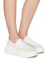 Figure View - Click To Enlarge - ASH - Intox' Platform Leather Slip On Sneakers