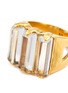Detail View - Click To Enlarge - GOOSSENS - ‘Stones' natural rock crystal 24k gold-plated ring