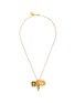 Main View - Click To Enlarge - GOOSSENS - ‘Talisman' clover 24k gold-plated multi-pendant necklace