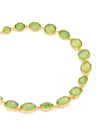 Detail View - Click To Enlarge - GOOSSENS - ‘Cabochons' tinted crystal 24k gold-plated necklace