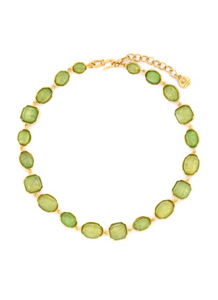 Main View - Click To Enlarge - GOOSSENS - ‘Cabochons' tinted crystal 24k gold-plated necklace