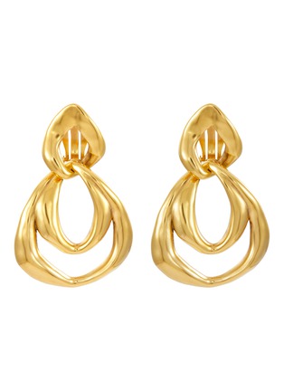 Main View - Click To Enlarge - GOOSSENS - ‘Spirale' 24k gold-plated drop earrings