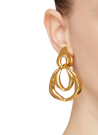 Figure View - Click To Enlarge - GOOSSENS - ‘Spirale' 24k gold-plated drop earrings