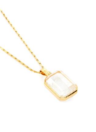 Detail View - Click To Enlarge - GOOSSENS - ‘Stones' natural rock crystal 24k gold-plated pendant necklace