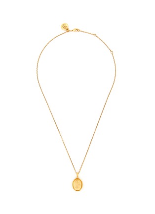 Main View - Click To Enlarge - GOOSSENS - ‘Talisman' 24k gold-plated cabochons pendant necklace