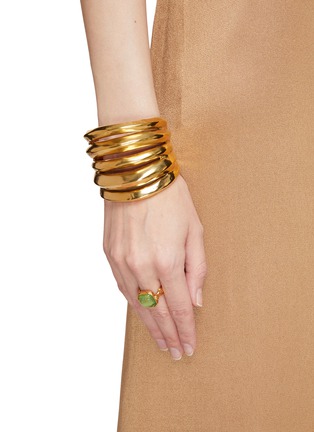 Figure View - Click To Enlarge - GOOSSENS - ‘Spirale' 24k gold-plated cuff