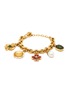 Main View - Click To Enlarge - GOOSSENS - ‘TALISMAN’ GOLD-PLATED MULTI CHARM DOUBLE CHAIN BRACELET