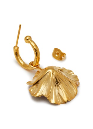 Detail View - Click To Enlarge - GOOSSENS - ‘TALISMAN’ GOLD-PLATED PAVOT EARRINGS
