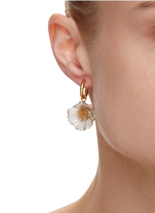 Figure View - Click To Enlarge - GOOSSENS - ‘TALISMAN’ GOLD-PLATED PAVOT EARRINGS