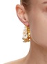 Figure View - Click To Enlarge - GOOSSENS - ‘TALISMAN’ GOLD-PLATED PAVOT HOOP EARRINGS