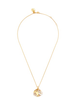 Main View - Click To Enlarge - GOOSSENS - ‘TALISMAN’ GOLD-PLATED PAVOT PENDANT COLLIER NECKLACE