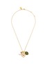 Main View - Click To Enlarge - GOOSSENS - ‘TALISMAN’ GOLD-PLATED TRIO CHARM COLLIER NECKLACE