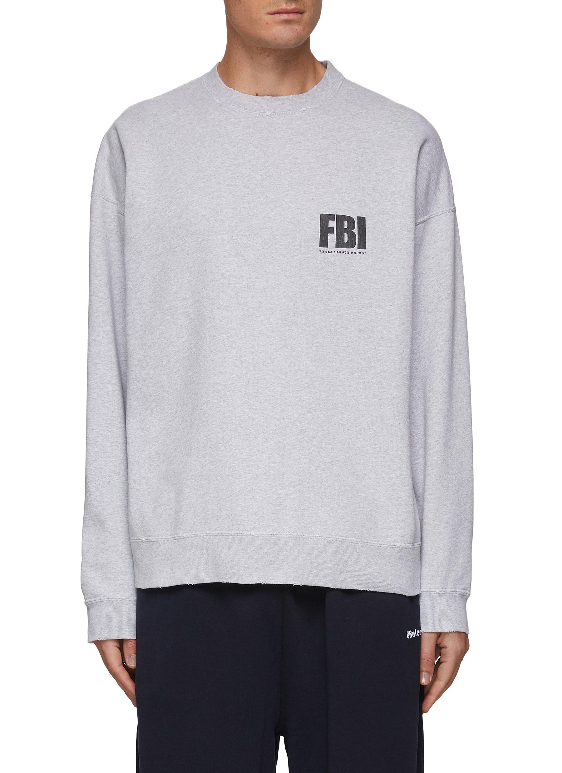 'FBI' Medium Molleton Cotton Jersey Sweatshirt