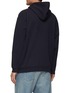 Back View - Click To Enlarge - BALENCIAGA - ‘BB Corp’ Logo Embroidery Molleton Bouclette Drawstring Hoodie