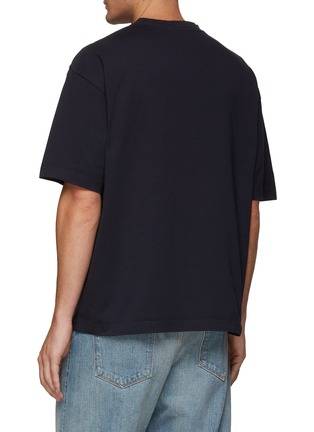 Back View - Click To Enlarge - BALENCIAGA - ‘BB Corp’ Vintage Cotton Jersey T-Shirt