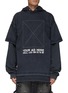 Main View - Click To Enlarge - BALENCIAGA - ‘Your Ad Here' layered sleeve vintage hoodie