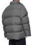 Back View - Click To Enlarge - BALENCIAGA - ZIP FRONT HIGH NECK LIGHT CHECKED PUFFER JACKET
