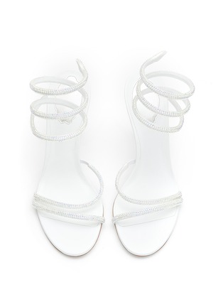 Detail View - Click To Enlarge - RENÉ CAOVILLA - Cleo' Strass Embellished Anklet Satin Sandals