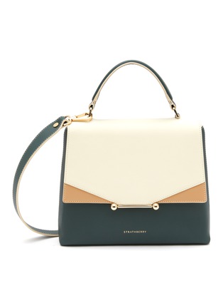 Main View - Click To Enlarge - STRATHBERRY - TRINITY' LEATHER TOP HANDLE STRAP TRICOLOUR BAG