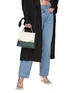 Figure View - Click To Enlarge - STRATHBERRY - TRINITY' LEATHER TOP HANDLE STRAP TRICOLOUR BAG