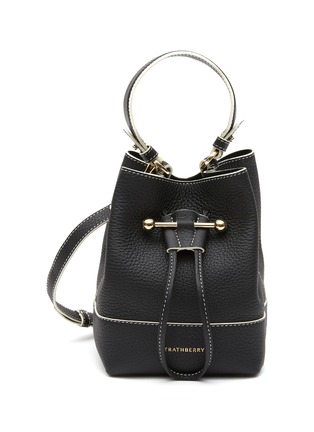 Main View - Click To Enlarge - STRATHBERRY - Lana Osette' Drawstring Calfskin Leather Bucket Bag