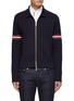 Main View - Click To Enlarge - THOM BROWNE  - Tricolour Stripe Detail Polo Bomber Jacket