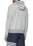 Back View - Click To Enlarge - THOM BROWNE  - 4-BAR MICRO CHECK JACQUARD COTTON HOODED JACKET