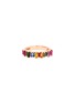 Main View - Click To Enlarge - SUZANNE KALAN - Rainbow Sapphire 18k rose gold band ring