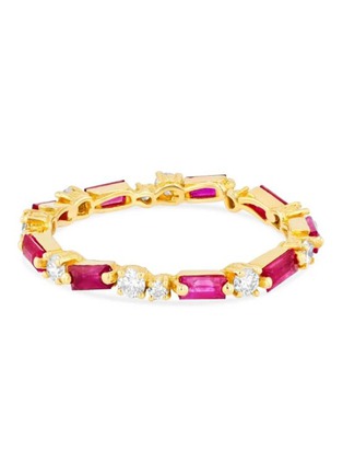 Main View - Click To Enlarge - SUZANNE KALAN - Diamond Ruby 18k gold eternity ring