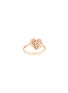 Detail View - Click To Enlarge - SUZANNE KALAN - Diamond 18k rose gold mini heart ring