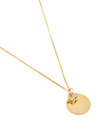 Detail View - Click To Enlarge - YI COLLECTION - Diamond 18k Gold Zodiac Rabbit Pendant Necklace