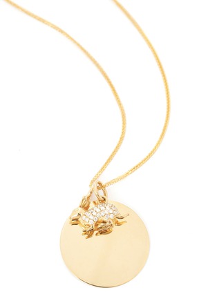 Main View - Click To Enlarge - YI COLLECTION - Diamond 18k Gold Zodiac Rabbit Pendant Necklace