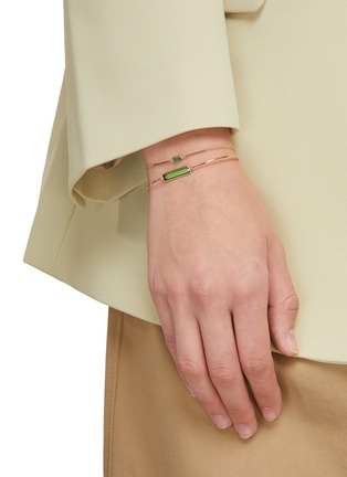 Figure View - Click To Enlarge - YI COLLECTION - Emerald 18k Gold Baguette Bar Bracelet