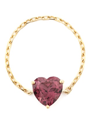 Main View - Click To Enlarge - YI COLLECTION - Supreme' Rhodolite 18k Gold Heart Chain Ring