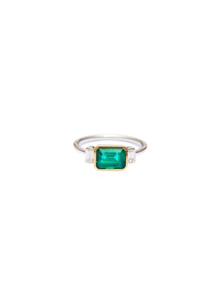 Main View - Click To Enlarge - YI COLLECTION - Forever' Diamond Emerald 18k Gold Ring