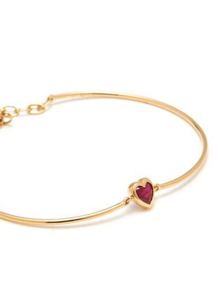 Detail View - Click To Enlarge - YI COLLECTION - Ruby 18k Gold Heart Bracelet